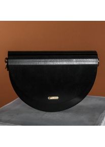 Holzkern Borsa Uniqase Asumi Acero Nero VEGANA Borsa a Tracolla