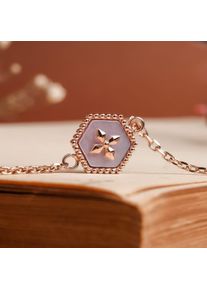 Holzkern Armbänder Damen Rosé und Perlmutt