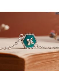 Holzkern Armbänder Damen Silber und Perlmutt