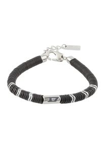 Diesel Heren Armband zwart / zilver One Size