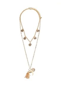 Bershka Collana 'BOHO CHIC' Donna - avorio / oro