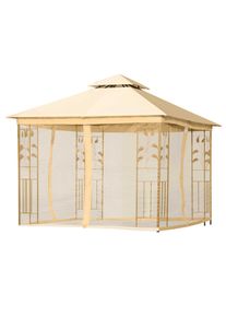 Outsunny 3 x 3 Meter Gazebo Marquee Metal Party Tent Canopy Pavillion Patio Garden Shelter with mesh sidewall | Aosom Ireland