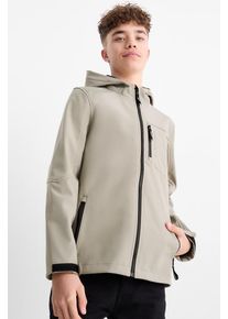 C&Amp;A Kurtka Softshell z kapturem-hydrofobowa, Szary, Rozmiar: 146