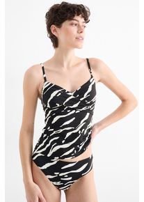 C&Amp;A Góra od tankini-wyściełana-LYCRA XTRA LIFE -we wzorek, Czarny, Rozmiar: 40