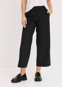 Pantaloni culotte gessati, Nero, Taglia 46, bonprix