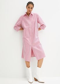 Abito chemisier in puro cotone, Fucsia, Taglia 48, bonprix