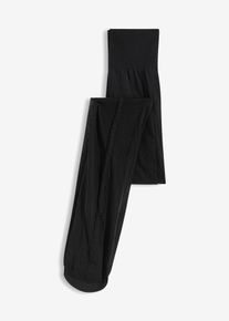 Collant con cinturino comfort e cuoricini sul retro con poliamide riciclata 30 den - Nero - Taglia 42/44 (S) - bonprix