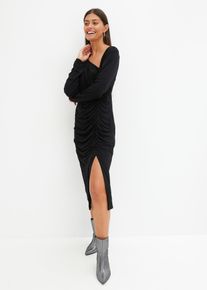 Abito di jersey con scollatura particolare, Nero, Taglia 42/44 (S), bonprix