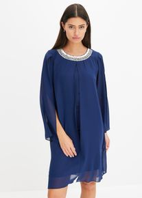 Abito in chiffon con applicazione di strass - Blu - Taglia 54 - bonprix