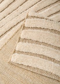 Tappeto con motivo a onde a rilievo - Beige - Taglia 80x150 cm - bonprix