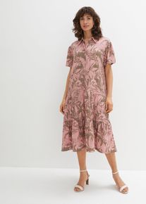 Abito in maglina con colletto a polo, Verde, Taglia 44, bonprix