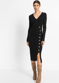Abito in maglia con bottoni - Nero - Taglia 42/44 (S) - bonprix