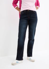 Jeans straight in cotone con cinta comoda vita media - Blu - Taglia 44 - bonprix