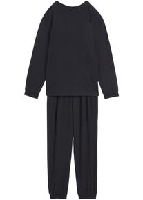 Pigiama in puro cotone (set 2 pezzi), Nero, Taglia 140/146, bonprix