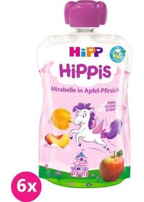 6x HiPP BIO HiPPiS Jablko-Broskyňa-Mirabelka (12m+) 100 g