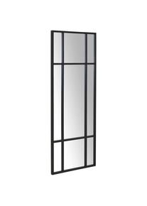 Mid.you Wandspiegel , Schwarz , Metall, Glas, Holzwerkstoff , rechteckig , 60x160x3 cm , Bsci , Garderobe, Garderobenspiegel