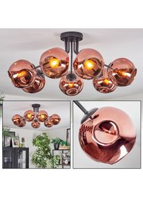 hofstein Ripoll Plafondlamp, Kogellampje Koperkleurig, 7-lichts