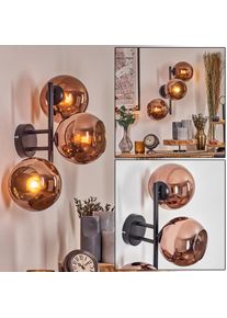 hofstein Koyoto Kogellampje, Wandlamp Koperkleurig, 3-lichts