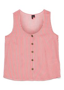 V&eacute;ro Moda VERO MODA, Damer, Bluse 'VMBumpy', Lys R&oslash;d / Hvid, St&oslash;rrelse M