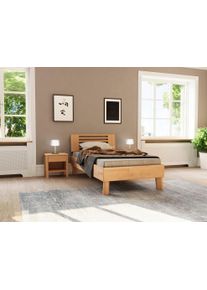 Home Affaire Massivholzbett »Chavot III« wahlweise in Kernbuche oder Wildeiche erhältlich in beige, Größe Liegefläche B/L: 100 cm x 200 cm