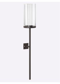 HEINE HOME Windlicht in braun, Größe B/H/T: 10,5 cm x 64 cm x 11,5 cm