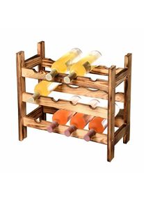 Kesper 69120 Boros polc 12 palack bor, fenyőfa, 60x 63 x 27 cm