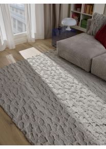 benuta Pop Faux Fur Rug Immy Grey 60x120 cm - Stylish Faux Fur Rugs