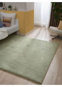 benuta Nest Dywan shaggy Soda jasnozielony 80x150 cm Uni