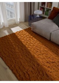 benuta Pop Faux Fur Rug Immy Orange 60x120 cm - Stylish Faux Fur Rugs