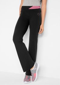 Sportbroek van katoen loopt wijd uit - zwart - maat 56/58 (3XL) - met katoen - bonprix