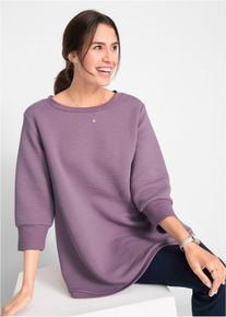 Lange sweater in A-lijn 3/4 mouw - paars - maat 56/58 (3XL) - viscose - bonprix