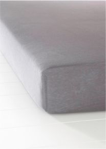Jersey hoeslaken - grijs - maat 100x200 cm - 100% katoen - bonprix