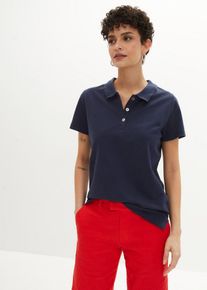 Poloshirt - blauw - maat 40/42 (M) - met katoen - bonprix