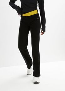 Sportbroek van katoen loopt wijd uit - zwart - maat 56/58 (3XL) - met katoen - bonprix