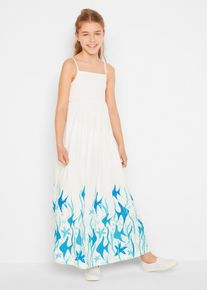 Meisjes maxi jurk van soepele viscose - wit - maat 134 - viscose - bonprix