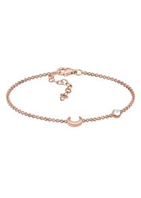 Elli - Mezzaluna Stella Filigrana con Pietra di Luna in Argento Sterling 925 Placcato Oro Bracciali e Braccialetti 1 pieces female