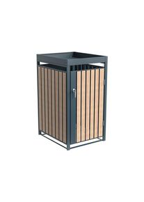 M&uuml;lltonnenbox mit Blumenkasten - Tchibo - Anthrazit