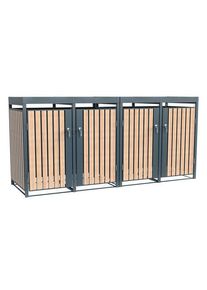 M&uuml;lltonnenbox mit Blumenkasten - Tchibo - Anthrazit