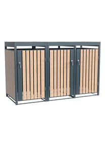 M&uuml;lltonnenbox mit Blumenkasten - Tchibo - Anthrazit