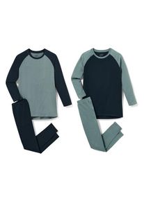 Tchibo - 2 Kinder-Pyjamas - Mädchen - Gr. 122/128 - dunkelblau