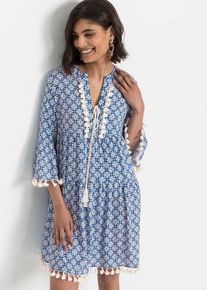 Tunika-Kleid aus softer Viskose, blau, Gr&ouml;&szlig;e 36, Viskose, bonprix