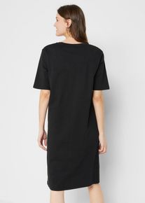 Oversize-T-Shirtkleid aus reiner Baumwolle (2er Pack), schwarz, Größe 36/38 (S), 100% Baumwolle, bonprix