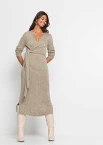 Midi-Strickkleid, beige, Größe 40/42 (M), bonprix