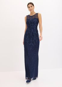 Spitzenkleid mit Stickerei, blau, Größe 48, bonprix