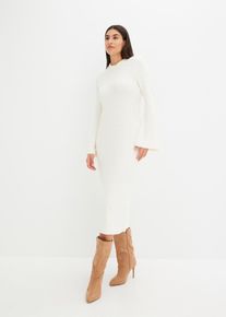 Strickkleid aus Boucl&eacute;, wei&szlig;, Gr&ouml;&szlig;e 52/54 (XXL), bonprix