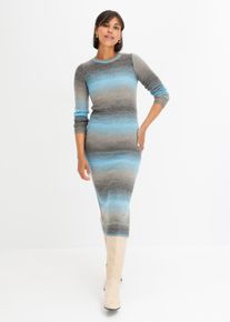 Strickkleid mit Farbverlauf, blau, Größe 44/46 (L), bonprix