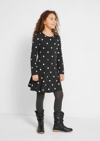 Shirtkleid (2er Pack) mit Bio-Baumwolle, schwarz, Größe 164/170, mit Baumwolle, bonprix