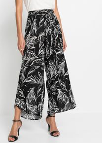 Hose aus strukturierter Viskose, schwarz, Gr&ouml;&szlig;e 46, Viskose, bonprix