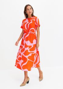 bedrucktes Midikleid, orange, Größe 52, bonprix