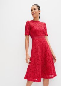 Spitzenkleid mit Häkeleinsatz, pink, Größe 36/38 (S), bonprix